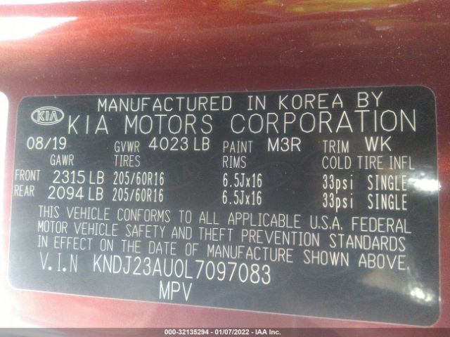 Photo 8 VIN: KNDJ23AU0L7097083 - KIA SOUL 