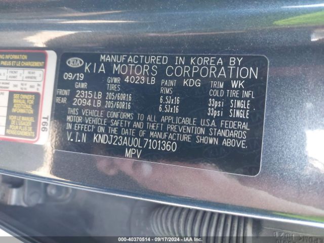 Photo 8 VIN: KNDJ23AU0L7101360 - KIA SOUL 