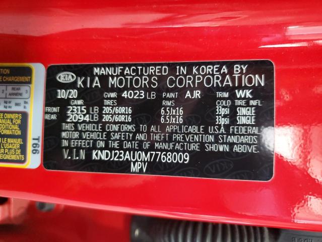 Photo 11 VIN: KNDJ23AU0M7768009 - KIA SOUL LX 