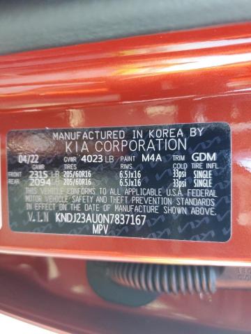 Photo 9 VIN: KNDJ23AU0N7837167 - KIA SOUL LX 