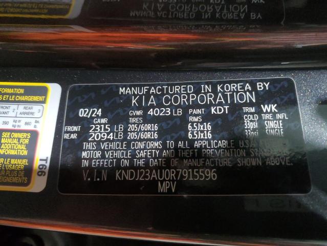 Photo 12 VIN: KNDJ23AU0R7915596 - KIA SOUL LX 