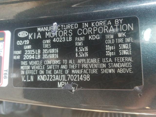 Photo 9 VIN: KNDJ23AU1L7021498 - KIA SOUL LX 