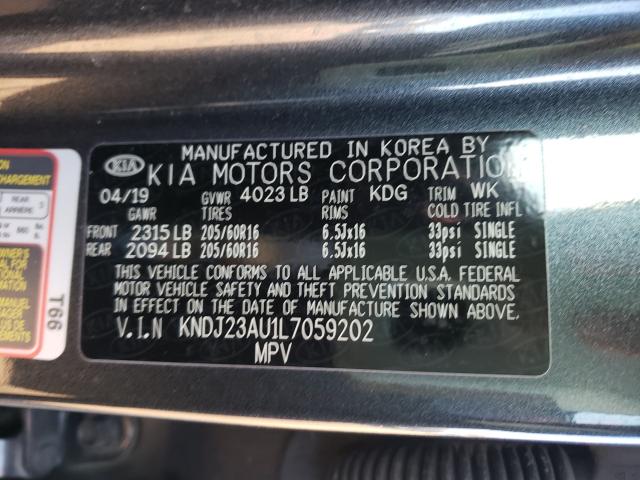 Photo 9 VIN: KNDJ23AU1L7059202 - KIA SOUL LX 