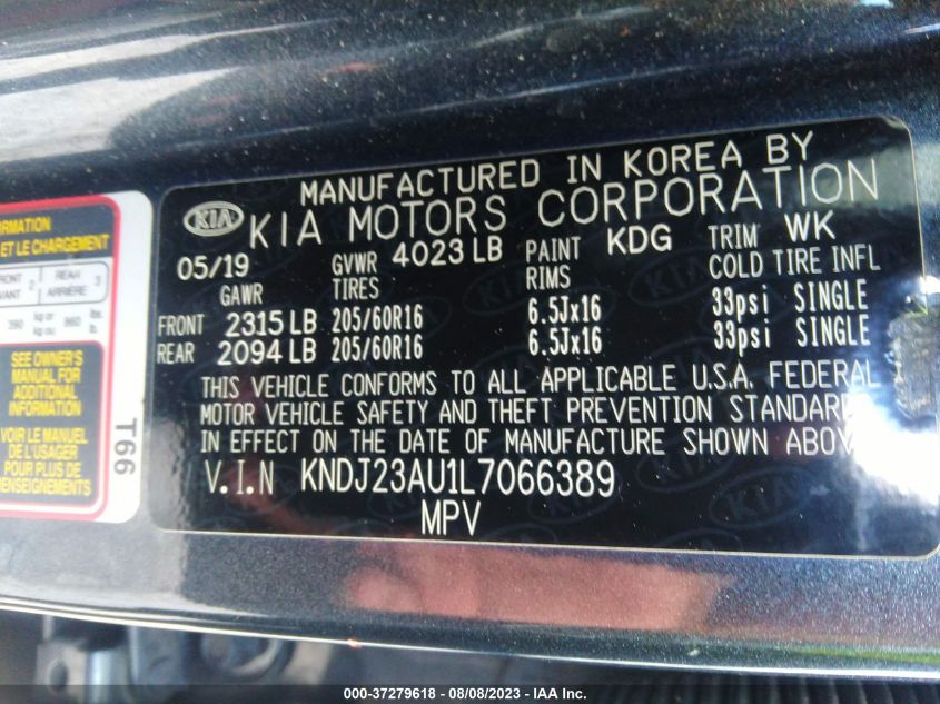 Photo 8 VIN: KNDJ23AU1L7066389 - KIA SOUL 