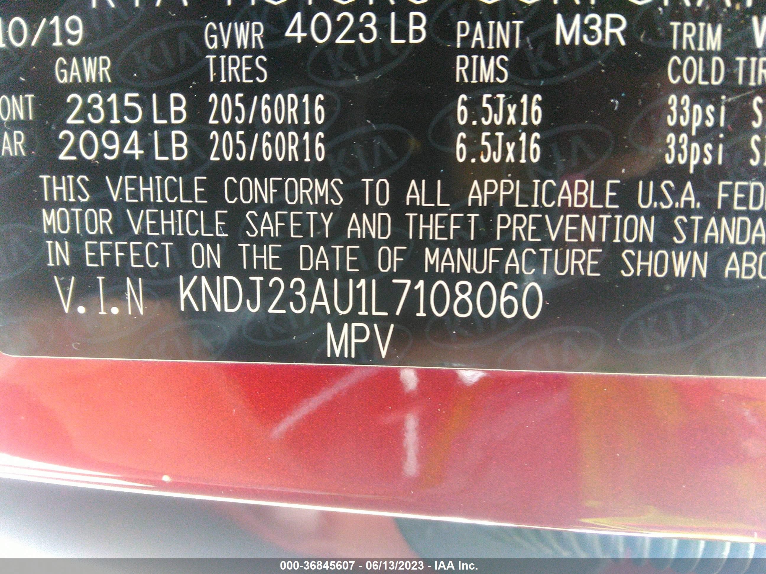 Photo 8 VIN: KNDJ23AU1L7108060 - KIA SOUL 