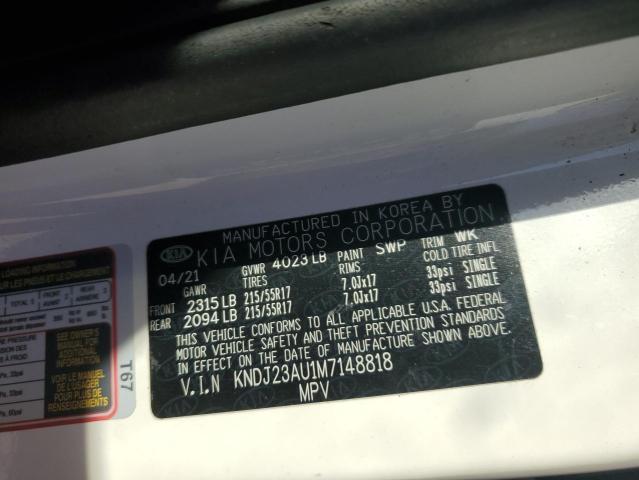 Photo 11 VIN: KNDJ23AU1M7148818 - KIA SOUL LX 