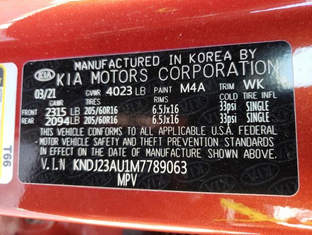 Photo 9 VIN: KNDJ23AU1M7789063 - KIA SOUL LX 