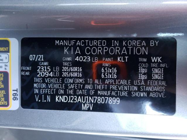 Photo 11 VIN: KNDJ23AU1N7807899 - KIA SOUL LX 