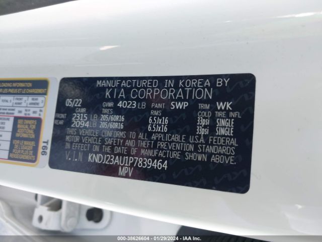 Photo 8 VIN: KNDJ23AU1P7839464 - KIA SOUL 