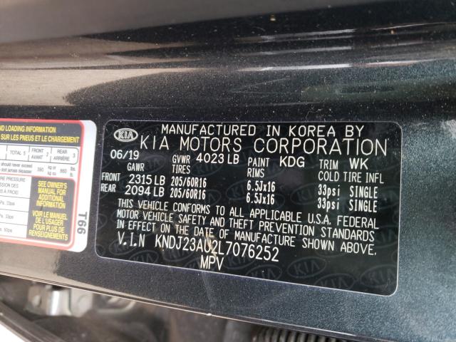 Photo 9 VIN: KNDJ23AU2L7076252 - KIA SOUL LX 