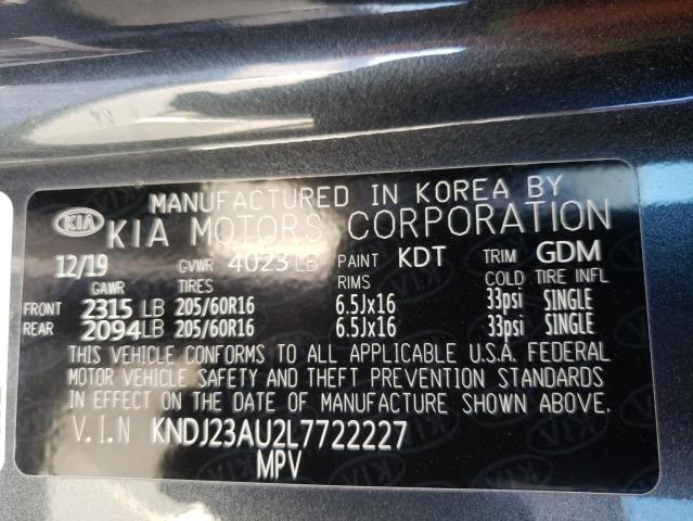 Photo 13 VIN: KNDJ23AU2L7722227 - KIA SOUL LX 