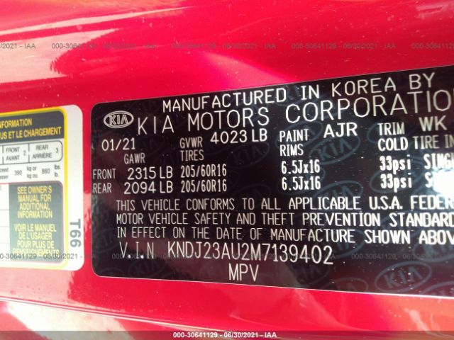 Photo 8 VIN: KNDJ23AU2M7139402 - KIA SOUL 