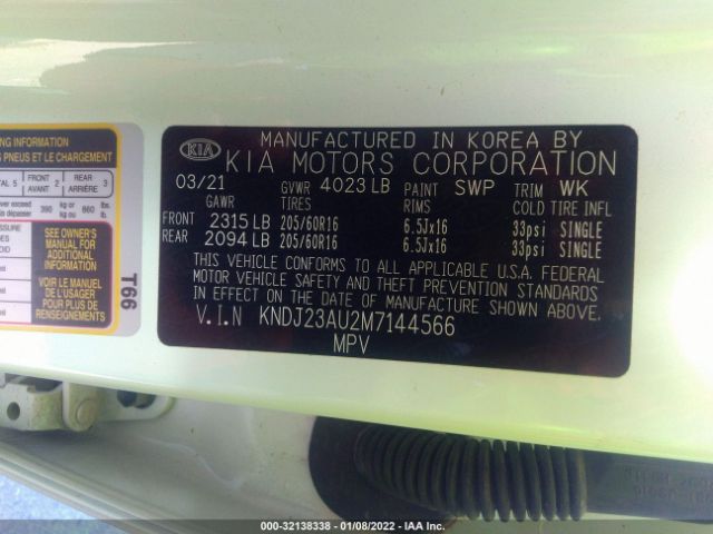 Photo 8 VIN: KNDJ23AU2M7144566 - KIA SOUL 