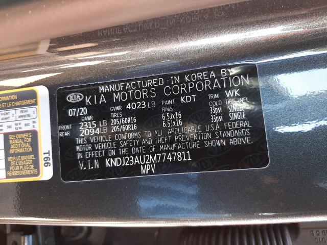 Photo 9 VIN: KNDJ23AU2M7747811 - KIA SOUL LX 