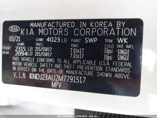 Photo 8 VIN: KNDJ23AU2M7791517 - KIA SOUL 