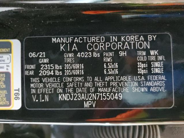 Photo 11 VIN: KNDJ23AU2N7155049 - KIA SOUL 