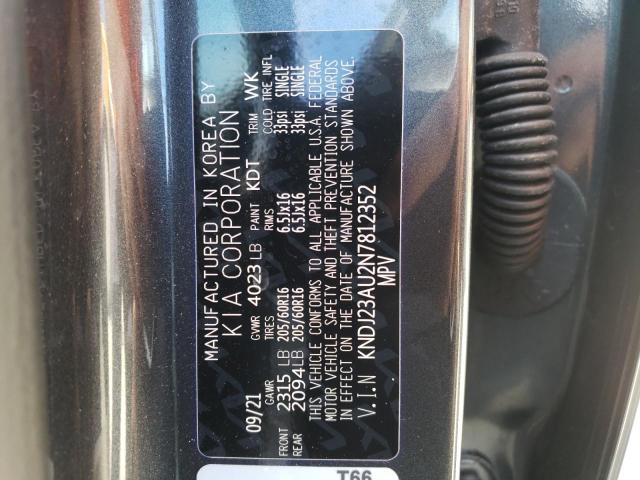 Photo 9 VIN: KNDJ23AU2N7812352 - KIA SOUL LX 