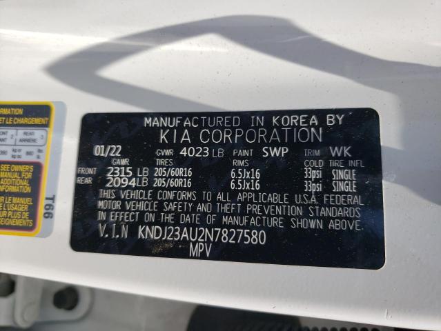 Photo 13 VIN: KNDJ23AU2N7827580 - KIA SOUL LX 