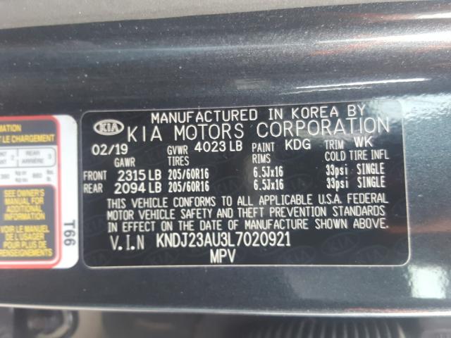 Photo 9 VIN: KNDJ23AU3L7020921 - KIA SOUL LX 