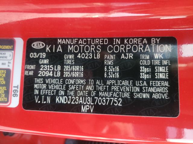 Photo 9 VIN: KNDJ23AU3L7037752 - KIA SOUL LX 