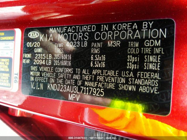 Photo 8 VIN: KNDJ23AU3L7117925 - KIA SOUL 