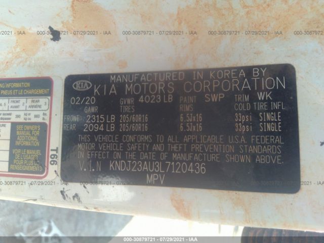 Photo 8 VIN: KNDJ23AU3L7120436 - KIA SOUL 