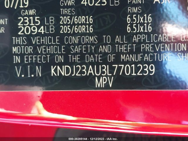 Photo 8 VIN: KNDJ23AU3L7701239 - KIA SOUL 