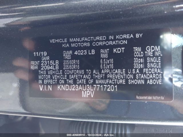 Photo 8 VIN: KNDJ23AU3L7717201 - KIA SOUL 