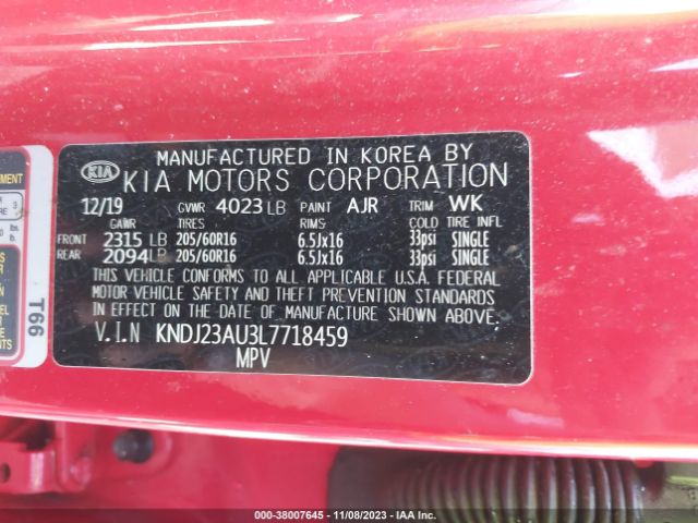 Photo 8 VIN: KNDJ23AU3L7718459 - KIA SOUL 