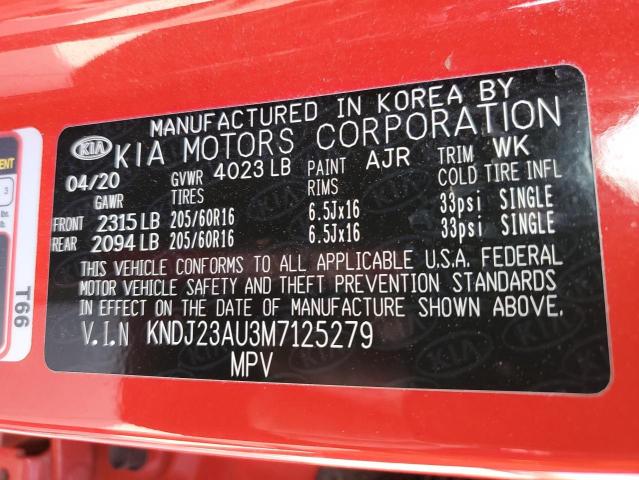 Photo 12 VIN: KNDJ23AU3M7125279 - KIA SOUL LX 