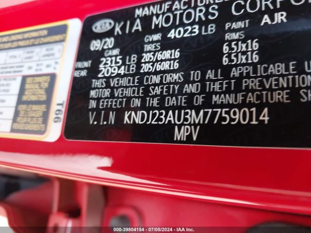 Photo 8 VIN: KNDJ23AU3M7759014 - KIA SOUL 