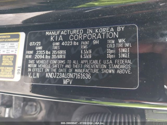 Photo 8 VIN: KNDJ23AU3N7161636 - KIA SOUL 