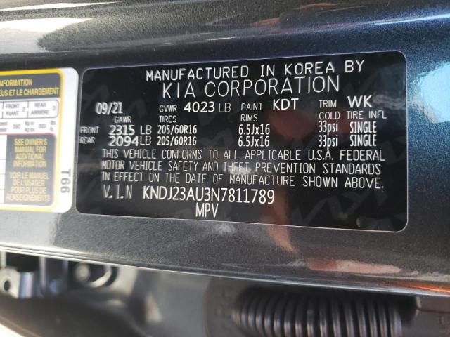 Photo 9 VIN: KNDJ23AU3N7811789 - KIA SOUL LX 