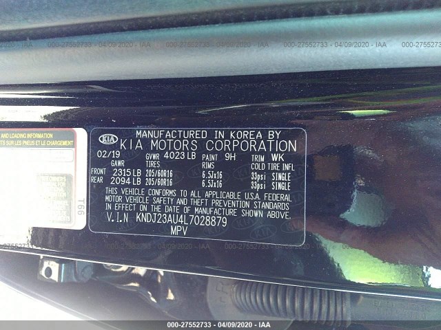 Photo 8 VIN: KNDJ23AU4L7028879 - KIA SOUL 