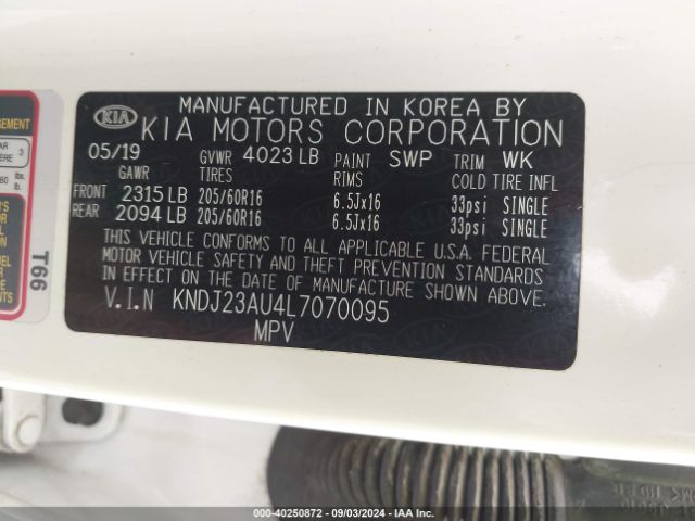 Photo 8 VIN: KNDJ23AU4L7070095 - KIA SOUL 