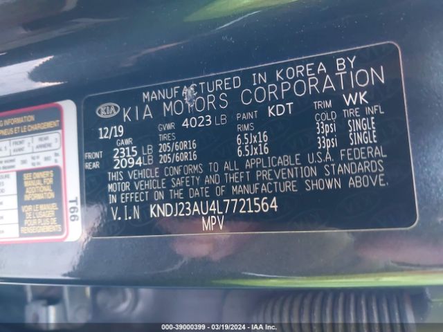 Photo 8 VIN: KNDJ23AU4L7721564 - KIA SOUL 