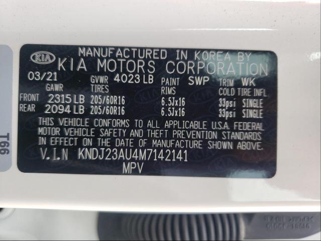 Photo 9 VIN: KNDJ23AU4M7142141 - KIA SOUL LX 