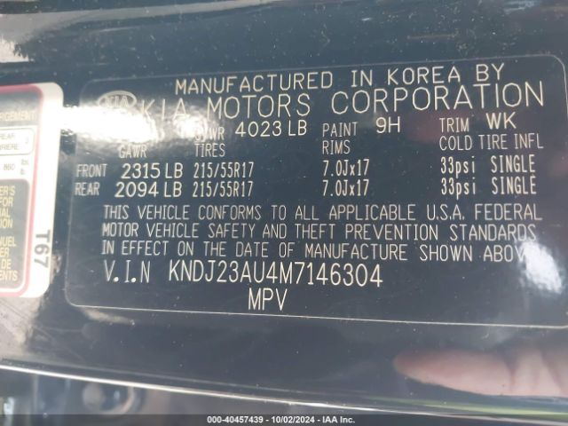 Photo 8 VIN: KNDJ23AU4M7146304 - KIA SOUL 