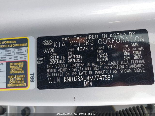 Photo 8 VIN: KNDJ23AU4M7747597 - KIA SOUL 