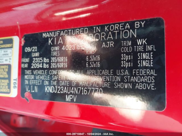 Photo 8 VIN: KNDJ23AU4N7167770 - KIA SOUL 