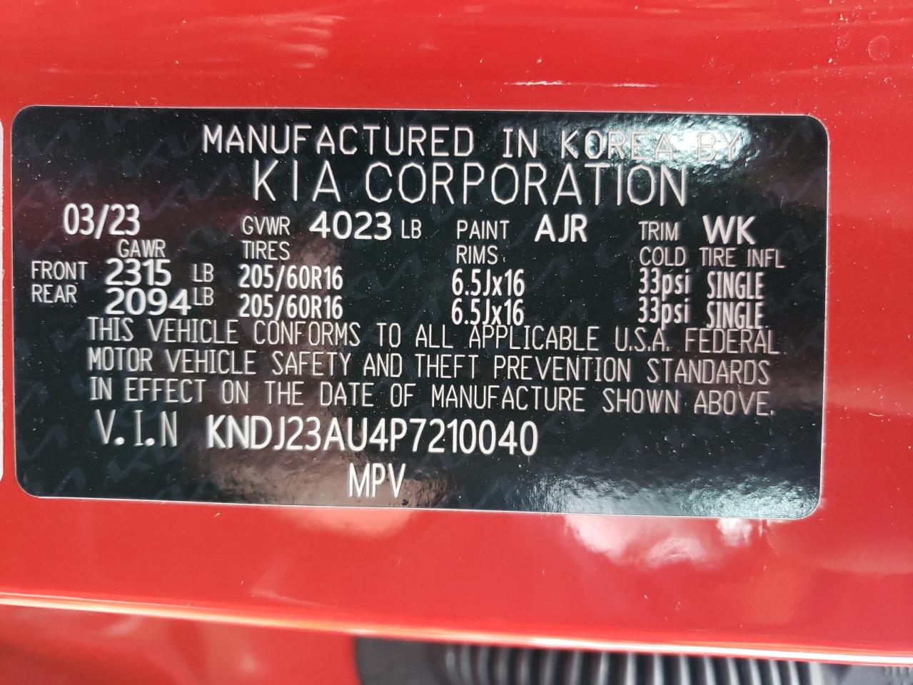 Photo 12 VIN: KNDJ23AU4P7210040 - KIA SOUL 