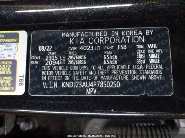 Photo 8 VIN: KNDJ23AU4P7850250 - KIA SOUL 