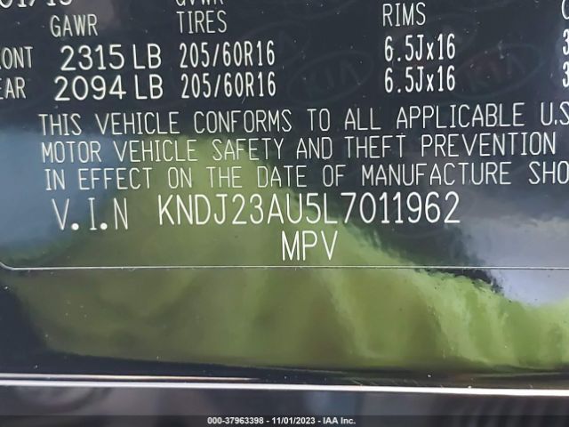 Photo 8 VIN: KNDJ23AU5L7011962 - KIA SOUL 