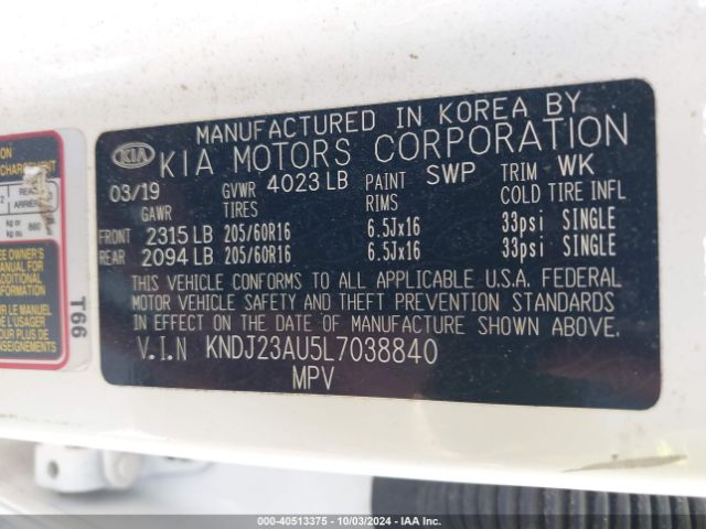 Photo 8 VIN: KNDJ23AU5L7038840 - KIA SOUL 