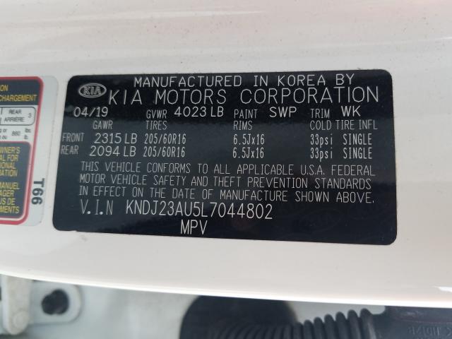 Photo 9 VIN: KNDJ23AU5L7044802 - KIA SOUL LX 