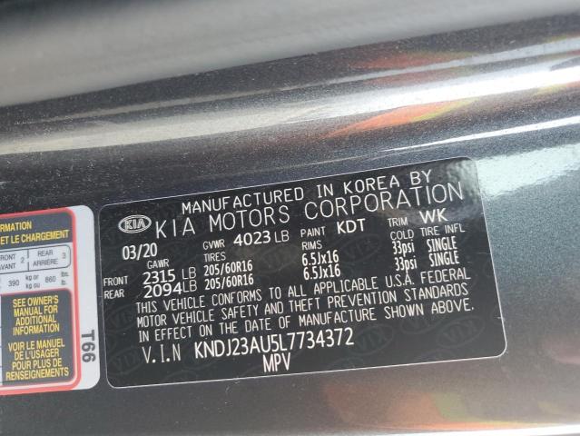 Photo 12 VIN: KNDJ23AU5L7734372 - KIA SOUL LX 