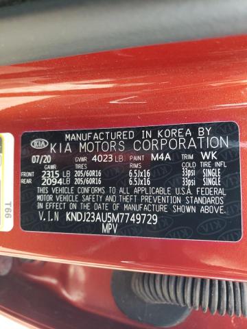 Photo 12 VIN: KNDJ23AU5M7749729 - KIA SOUL LX 