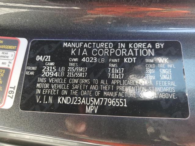 Photo 13 VIN: KNDJ23AU5M7796551 - KIA SOUL 