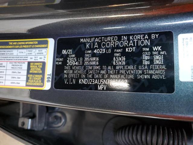 Photo 11 VIN: KNDJ23AU5N7801667 - KIA SOUL LX 