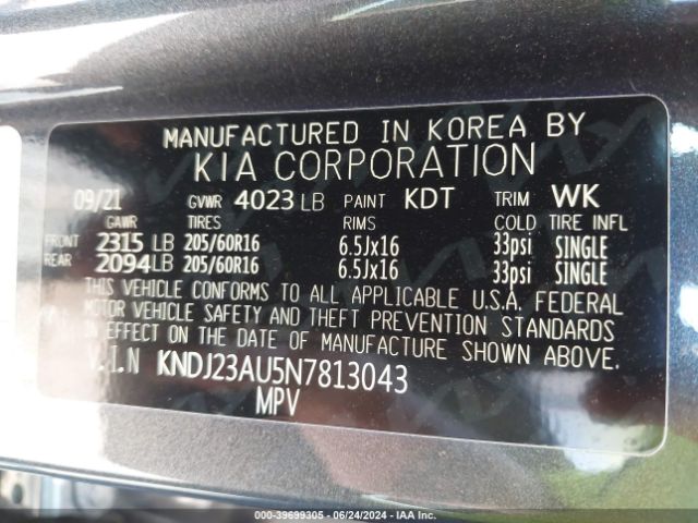 Photo 8 VIN: KNDJ23AU5N7813043 - KIA SOUL 